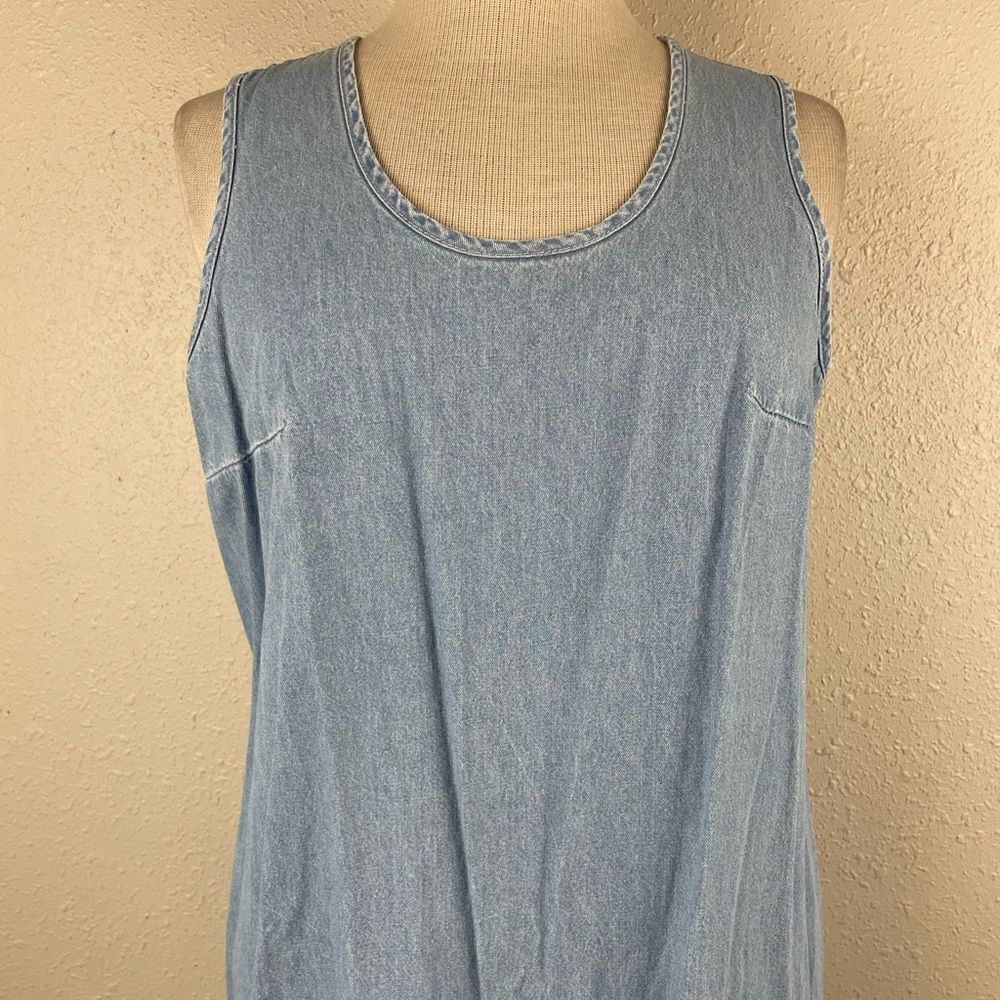 Denim Midi Dress Size M EUC - Picture 2 of 7